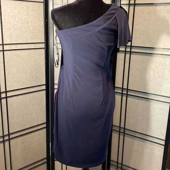 Betsy & Adam formal size 6 flutter dress NWT-navy - Picture 3 of 11